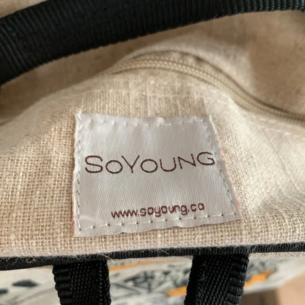 SoYoung x Pixopop Pishi and Friends Backpack NWT Eco Friendly Linen Bag